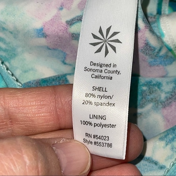 Athleta Halter Tankini Swim Top Tropical Floral S - Picture 10 of 14